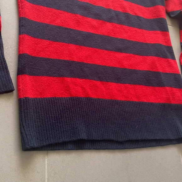 French Connection striped navy & red pullover sweater - Picture 10 of 17